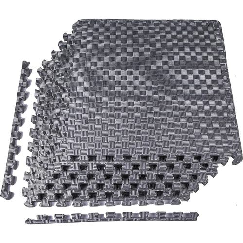 BalanceFrom Puzzle Exercise Mat 1" Thick, EVA Interlocking Foam Floor