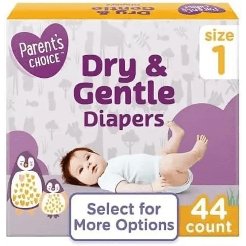 Parent Choice Dry & Gentle Diapers Size!1 44 Count !