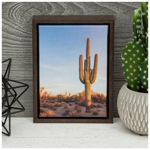 Cactus Framed Canvas Decor