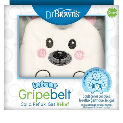 Dr. Brown's Infant Gripebelt Heated Belly Band, Soothe Baby's Tummy with Gentle Warmth and Compression, Panda, 0m+