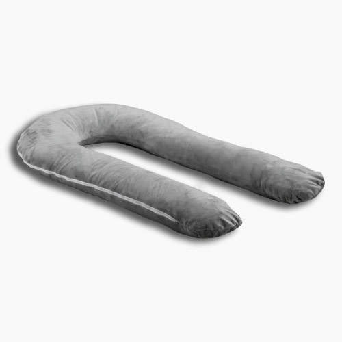 Moonlight Slumber Comfort U Deluxe Body Pillow - Silver Fleece
