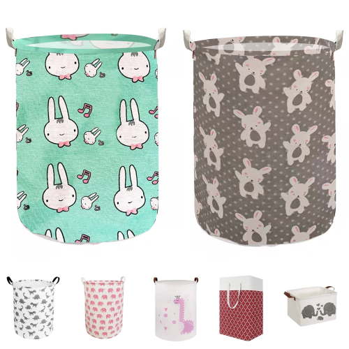 Evlmd 2 PCS Evlmd Large Laundry Basket, Waterproof Laundry Hamper Collapsible Organizer Basket for Storage Toy Bins Gift Baskets , Bedroom Clothes Children Nursery Hamper