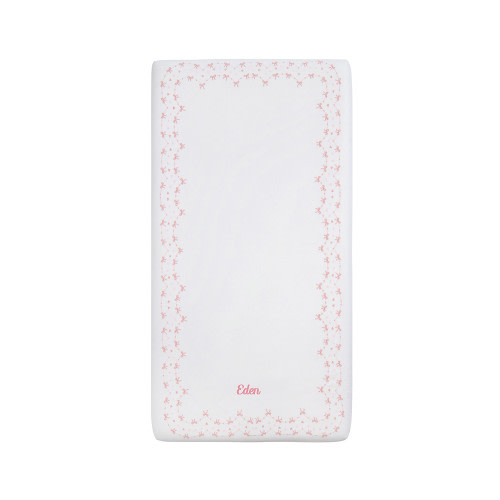 Welcome Home Heart Embroidered Picture-Perfect Organic Crib Fitted Sheet