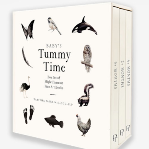 Baby's Tummy Time Book Box Set: A 3-Book Box Set of High-Contrast Art for Visual Stimulation at Tummy Time (Tabitha Paige Children's Book Series)