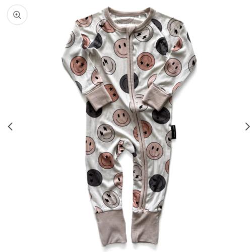 BAMBOO RIBBED CRUISER PAJAMAS - SMILEYS – REMI + RAE CO.