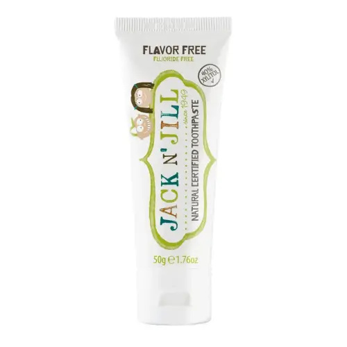 Jack N Jill Natural Toothpaste Flavor Free 50g - Vegan, Cruelty Free, Helps with Allergy Support and Cavities