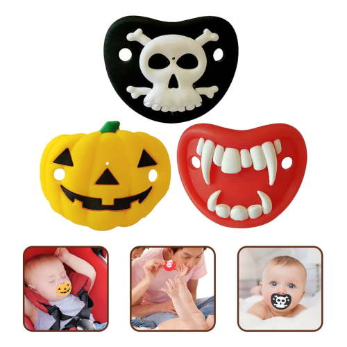 GAXIRE Pacifier Newborn Assorted Color Silicone 3pcs Reduce Gum Pressure