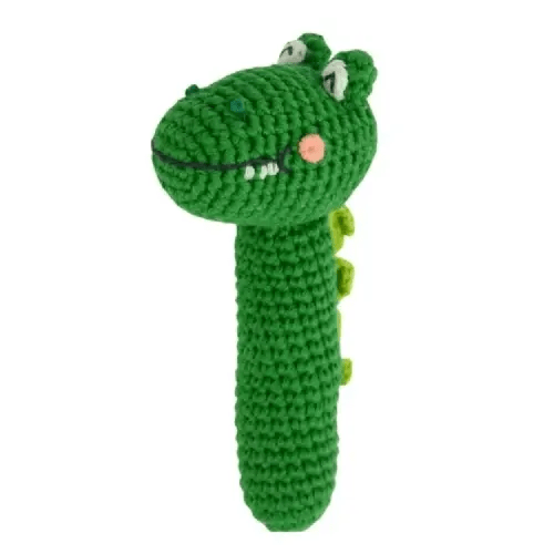 Weegoamigo Crochet Rattle Curious Croc | Baby Bunting AU