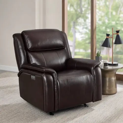 Barcalounger Bryson Leather Power Rocker Recliner with Power Adjustable Headrest | Costco