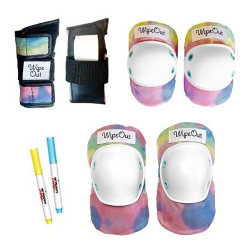 Wipeout Dry Erase Kids' Pad Set 3pk - Groovy: Cycling Protective Gear for Ages 5+