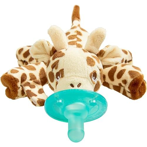 Philips AVENT Soothie Snuggle Pacifier Holder with Detachable Pacifier, 0m+, Giraffe, SCF347/01-1 Count (Pack of 1)