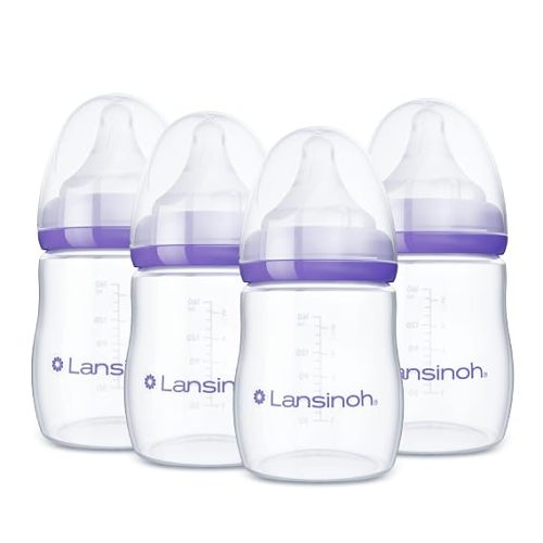 Lansinoh Anti-Colic Baby Bottles, 5 Ounces, 4 Count