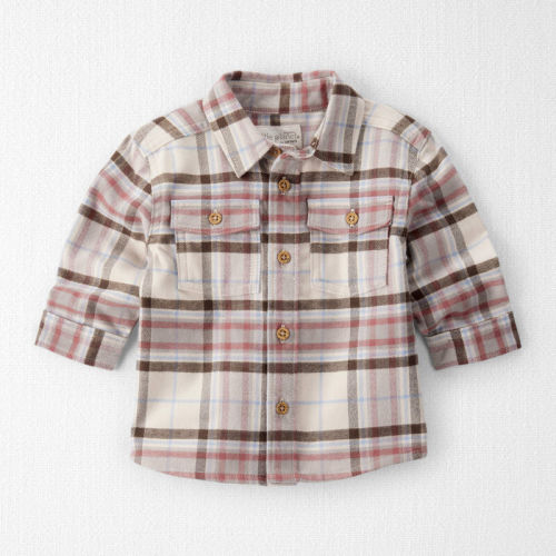 Plaid Baby Boy Organic Cotton Button-Front Flannel | Carter’s Oshkosh Canada