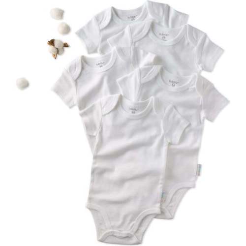 AVERY 5-Pack Short Sleeve Bodysuits, White - butterblu | Maisonette