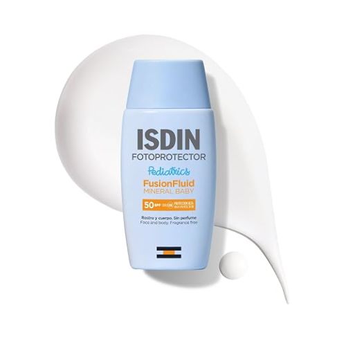 ISDIN Photoprotection Fusion Fluid Mineral Baby Pediatrics SPF 50 Sunscreen, 50mL