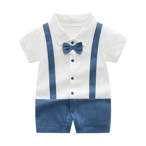 THDHVS Newborn Onesies Boy,Newborn Baby Boy Clothes,Toddler Baby Girls Boys Short Sleeve Print Color T-Shirt Round Neck Jumpsuit Romper Blue 3-6 Months