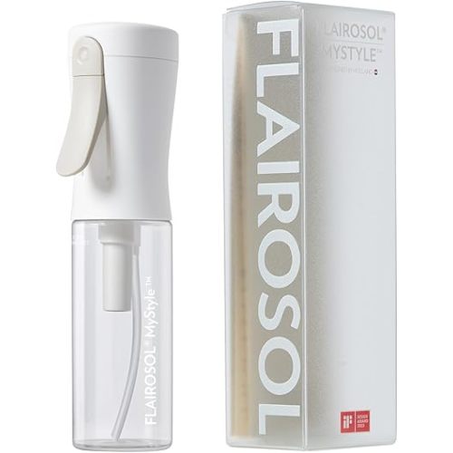 FLAIROSOL MyStyle, Spray Bottle for Hair - Small Travel Spray Bottle, Ultra Fine Continuous Water Mist for Face, Hairstyling, Salon, Cleaning, Beauty, Toners, Hydration & Makeup, 3.04oz / 90ml, White