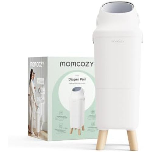 Momcozy Triple-Seal Diaper Pail with Odor Locking, Ergonomic Height Design