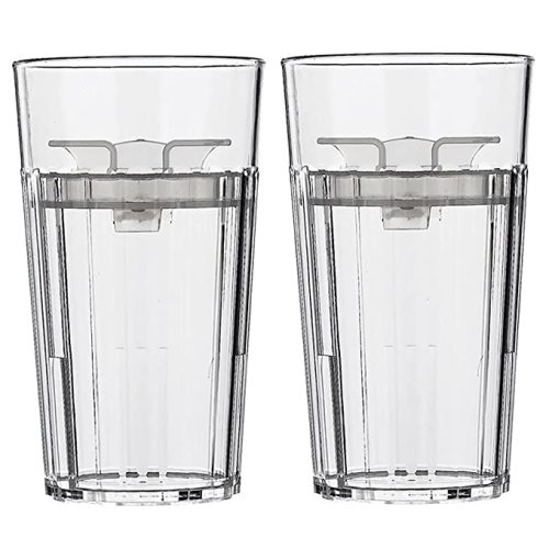 Reflo Smart Cup Bundle (Clear 2-Pack) Montessori Weaning Transition Training Cup, Slow-Spill Open-Rim Design, 360 Slow-Flow-Control, BPA-Free, Made in USA, E-Guide via QR Code