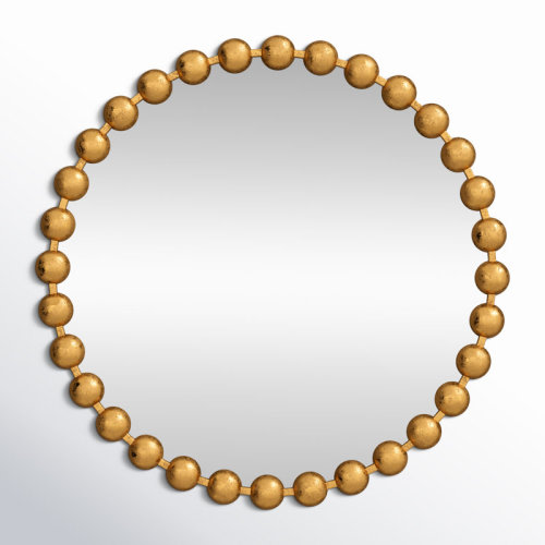 Madison Park Signature Marlowe Beaded Round Metal Wall Mirror & Reviews | Birch Lane