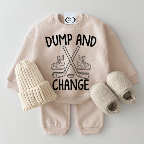 DUMP AND CHANGE Baby Hockey 2-piece Beige Set