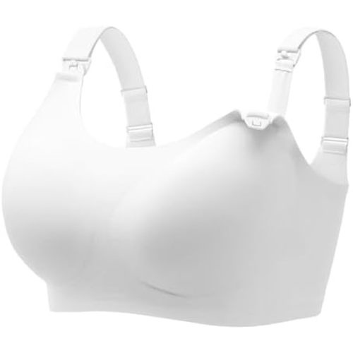 Angelhood Seamless Nursing Bra for Women Wire Free Full Coverage Nursing Bra T-Shirt Bra with Extra Extender