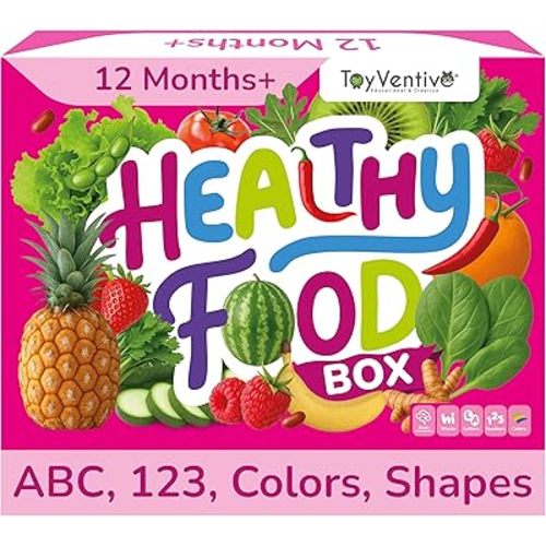 Preschool Learning Activities, Educational Books, Toddler Flashcards, Montessori Games, Picture Cards, Play Food for Toddlers 1-3, 1 Year Old Girl Gifts and Toys, 2 Year Old Girl Birthday Gift