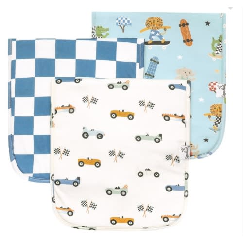 Copper Pearl Speedster 3-Piece Premium Burp Cloth Set at Von Maur