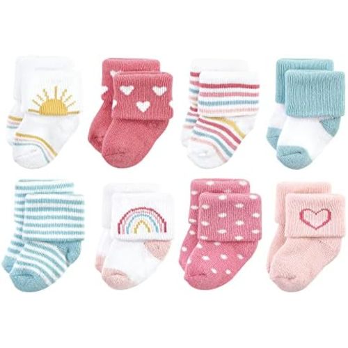 Hudson Baby Baby 8-pack Cotton Rich Newborn and Terry Socks