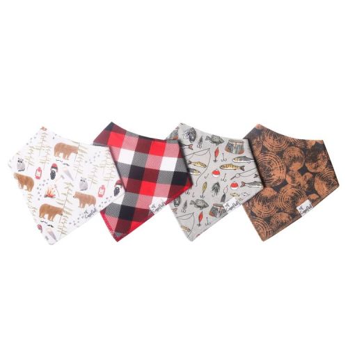 Copper Pearl Bandana Bib Set - Lumberjack - 4pc
