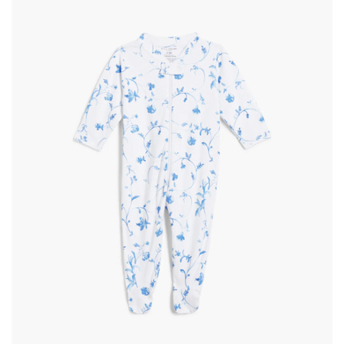 The Footie Pajama - Blue Botanical – Hill House Home