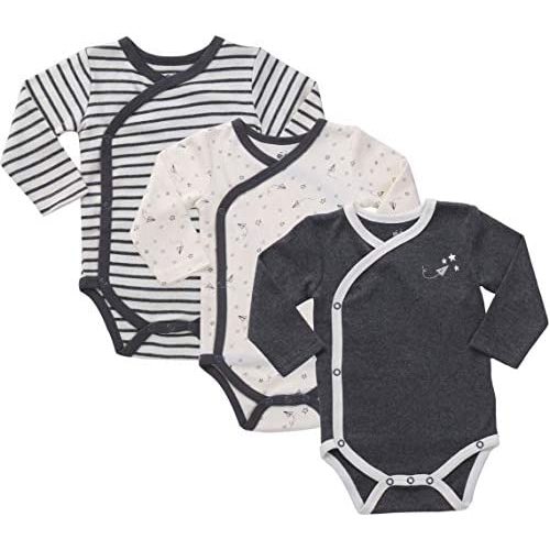 Long-Sleeve Kimono Bodysuit Set: Side Snap Infant Clothes Bundle