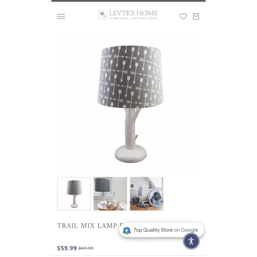 Levtex Baby Trail Mix Lamp Base and Shade – Levtex Home