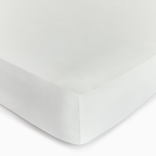 Percale Organic Crib Sheet - White