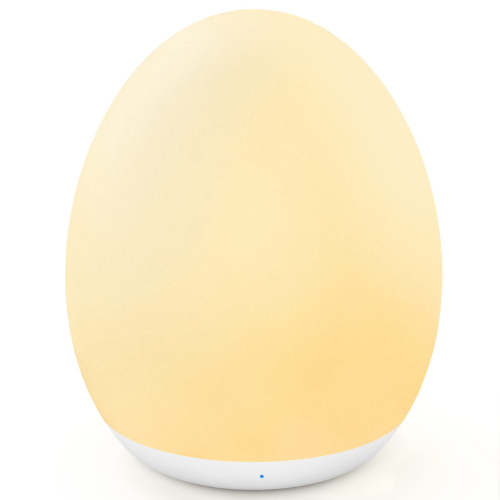MediAcous Night Light for Kids, Baby Egg Light for Nursery, 7 Colors Changing & Stepless Dimming, Soft Silicone Touch Night Lamp with 1 Hour Timer, Rechargeable Nursery Night for Breastfeeding