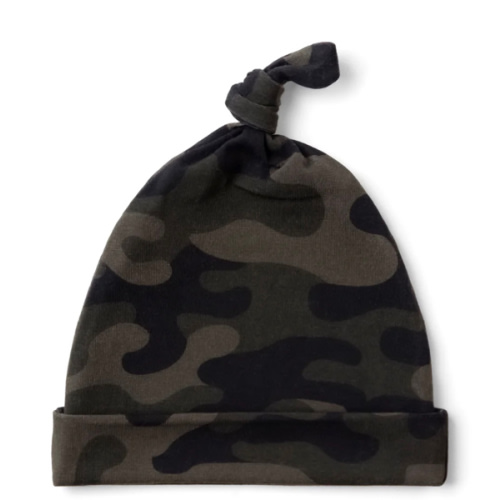 Dark Camo Knotted Beanie
