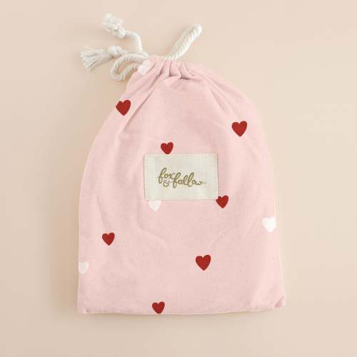 Little Hearts Organic Fitted Cot Sheet