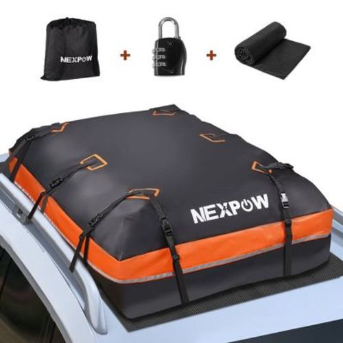NEXPOW Car Rooftop Cargo Carrier Bag, 21 Cubic Feet 100% Waterproof Heavy Duty 840D Car Roof Bag