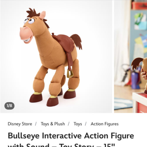 Bullseye Interactive Action Figure with Sound – Toy Story – 15'' | Disney Store