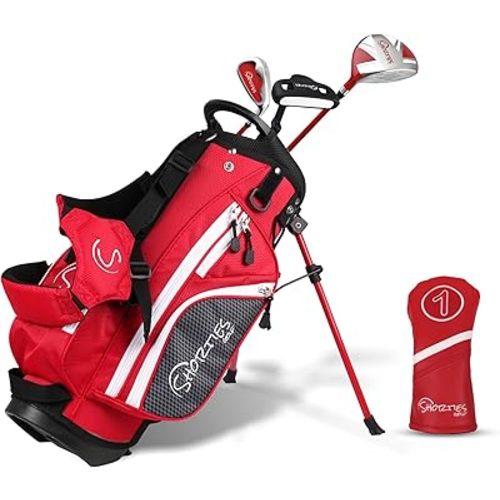 Shorties Golf - Kids Golf Club Set | Perfect for Toddler Golfers and Kids 34"-51" Tall | EasyCarry Stand Bag | Driver, 7-Iron, Putter, Headcover, and Rain Cover