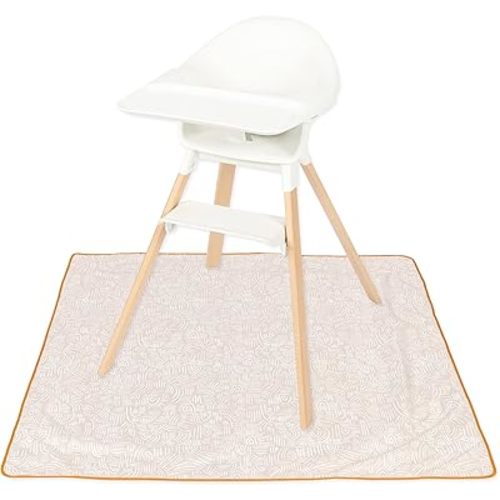 Bumkins Baby Splat Mat for Under High Chair, Babies Toddlers Eating Mess Mat, Waterproof Reusable Cloth for Arts and Crafts, Playtime Mat for Kids, Floors or Tables, Fabric 42inx42in, Desert Boho