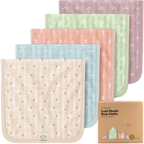 5-Pack Lumi Muslin Burp Cloths