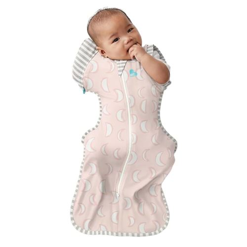 Love to Dream Swaddle Up Transition Swaddle, Patented Zip-Off Wings, Gently Help Baby Transition from Being Swaddled to Arms Free When Showing Signs of Rolling, 1.0 TOG, 19-24 lbs, Dusty Pink Eclipse