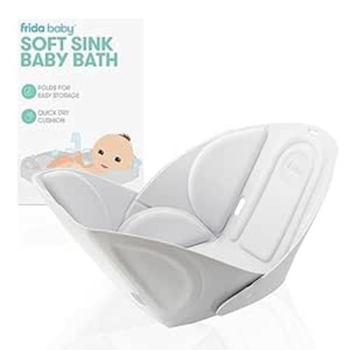Frida Baby Soft Sink Bath, Sink Bather, Easy to Clean Bather That Supports Baby's Head
