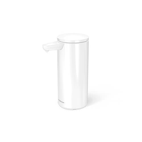 simplehuman 9 oz. Touch-Free Automatic Rechargeable Sensor Pump, White Stainless Steel, New