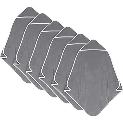 Orighty Baby Hooded Towel 6 Pack, 30 x 30 Inch Super Soft Bath Towel with Hood for Babies, Infant, Newborn Essential - Ideal Baby Stuff Registry Gift for Boys and Girls (Grey)