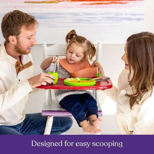 Baby Spoons - Infant Spoons First Stage - Silicone Baby Spoon For Self Feeding - First Stage Baby Feeding Spoon Set Gum Friendly - BPA Free - Pastel Breeze