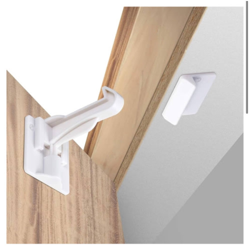 Upgraded Invisible Baby Proofing Cabinet Latch Locks (10 Pack) - No Drilling or Tools Required for Installation, Works with Most Cabinets and Drawers, Works with Countertop Overhangs, Highly Secure