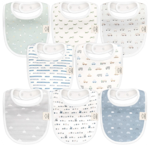 Organic Cotton Baby Drool Bibs, 8-Pack | KeaBabies