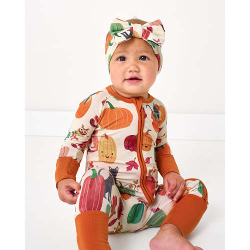 Pumpkin Pals Luxe Bow Headband | Little Sleepies